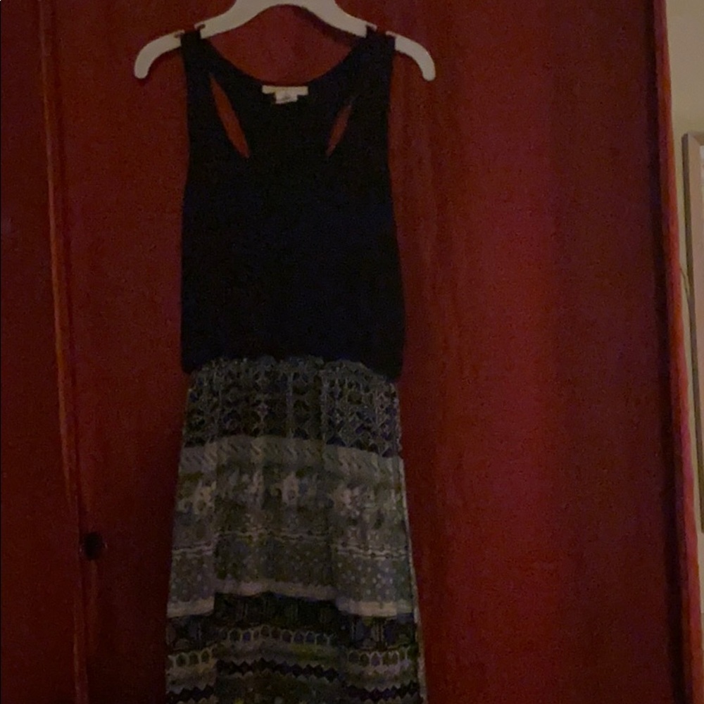 Black top maxi dress